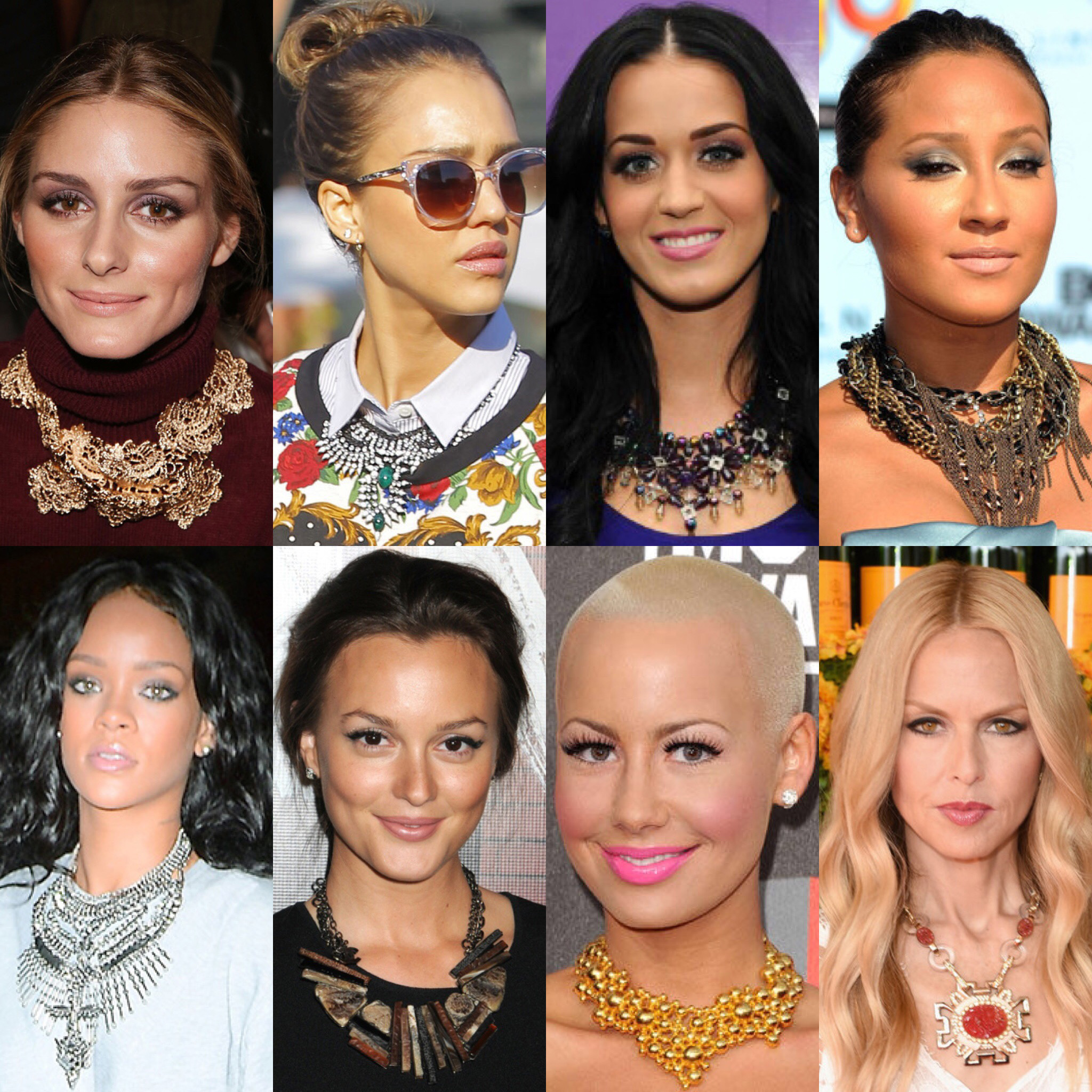 Olivia Palermo, Jessica Alba, Katy Perry, Adrienne Bailon, Rihanna, Leighton Meester, Amber Rose, & Rachel Zoe.